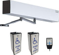 Commercial Handicap Door Opener Swing Door for the Disabled with Wired Narrow Rectangle Handicap Push Buttons Olide-515