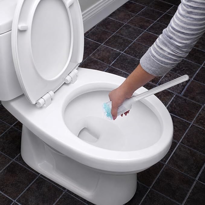 Fuller Brush Toilet Bowl Cleaner Brush – Antimicrobial Toilet Swab with Soft Non-Scratch Head, Long Handle, Deep Cleaning Under Rim (Pack of 1)
