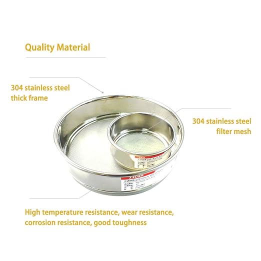 φ20×4.5cm 14 Mesh 304 Stainless Lab Sieves Economy Test Sieve 304 Stainless Steel Wire Cloth（1.43mm）