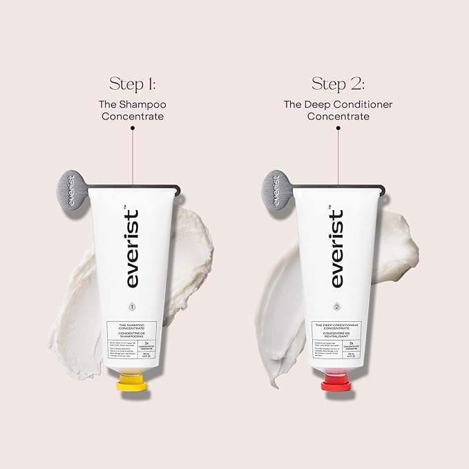 Everist The Haircare Essentials Duo, Includes Shampoo & Deep Conditioner, Repairs Hair, Ideal for Sensitive Scalp, Hydration and Smoothing, Plant-based, Color-safe, 3.4 fl oz Each