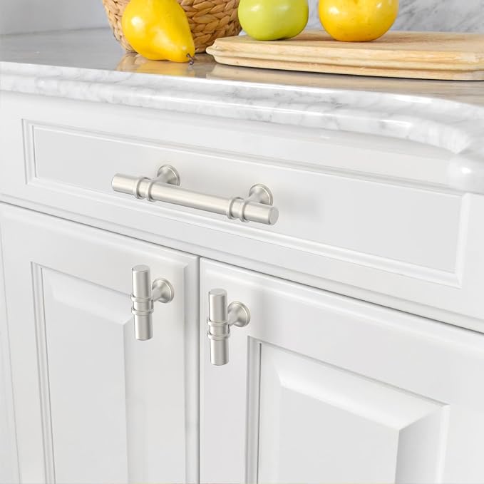 Asidrama 20 Pack 3 Inch(76mm) Brushed Nickel Cabinet Pulls Heavy-Duty Solid Kitchen Cabinet Handles Satin Nickel Drawer Hardware for Bathrooms Cupboard