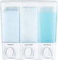 Better Living Products 72350 Clear Choice 3-Chamber Shower Dispenser, White (Pack of 6)