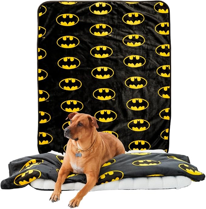Batman DC Comics Waterproof Dog Bed Cover, XL 60x80 Pet Blanket for Furniture Bed Couch Sofa, (Officially Licensed) by Franco