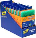 Scrub Basics Scrubbing Pads - Non-Scratch Scouring Pads with Texture Changing Technology, Dish Scrubber Scourers Sponge for Washing Up, Cleaning & Kitchen - 8 Packs of 3 (24 Pads)