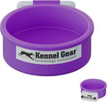 Dog Crate Water Bowl No Spill, 20oz Food-Grade Polypropylene Feeder (Purple)