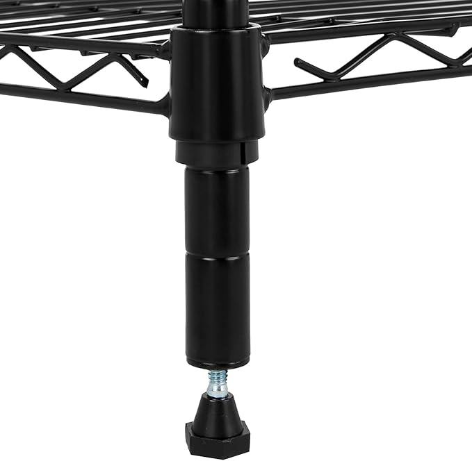 Amazon Basics 5-Shelf Adjustable Heavy Duty Steel Wire Storage Shelves for Garage, Kitchen, Easy Assembly, 36" x 14" x 72", Black