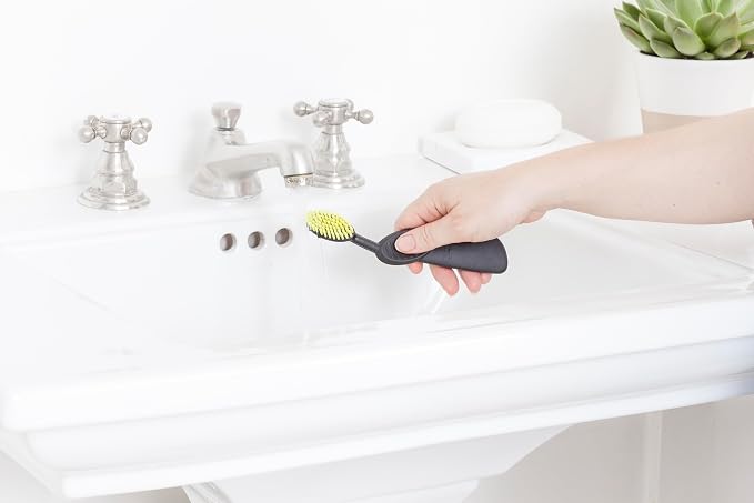 Radius Toothbrush, Flex Brush, Soft Bristles, Right Handed, Black Brush with White Bristles, BPA Free & ADA Accepted, Pack of 1 (Package May Vary)