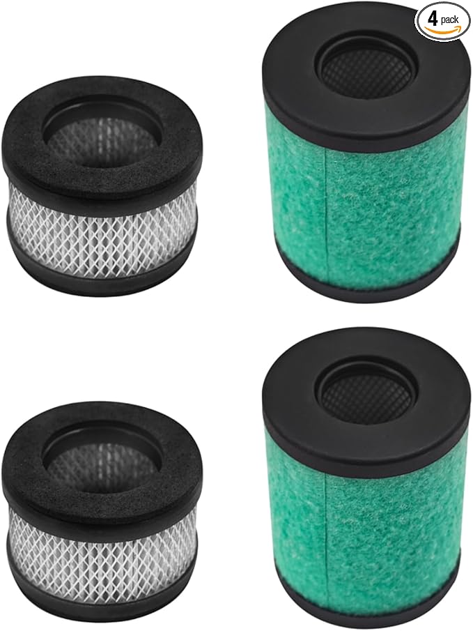 EMF20 Vacuum Oil Mist Filter Kit for Edwards E2M28 E2M18 E1M18 RV12 RV5 RV3 Rotary Vane Pump, Including A22304199 Oil Mist Element and A22304077 Odour Element, 2Pcs x 2 Packs