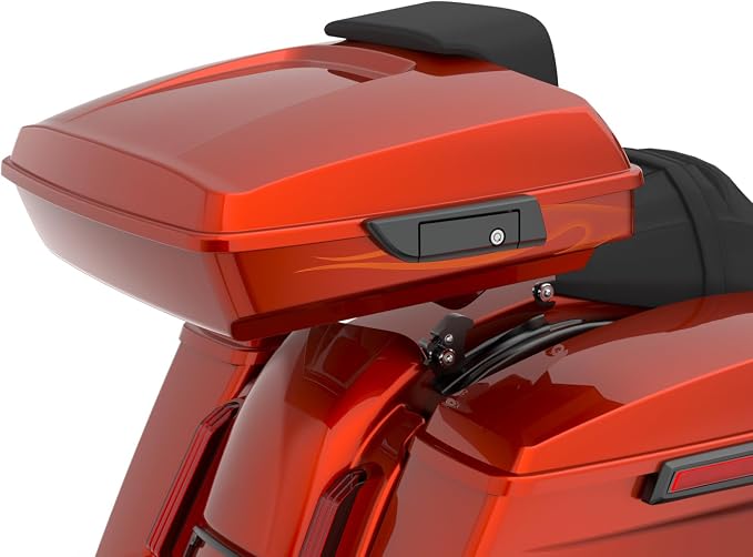 Advanblack 2025 RG Tour Trunk Pack Whiskey Firestorm Razor Tour Trunk Pack Backrest Pad for '97-'25 Harley Touring Road King Street Glide Electra Glide CVO models