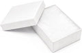 TheDisplayGuys - 25-Pack #32 Cotton Filled Cardboard Paper Jewelry Boxes Gift Case - Matte White (3.3" x 2.3" x 1.0") - for Shipping or Storage