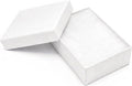 TheDisplayGuys - 100-Pack #32 Cotton Filled Cardboard Paper Jewelry Boxes Gift Case - Matte White (3.3" x 2.3" x 1.0") - for Shipping or Storage