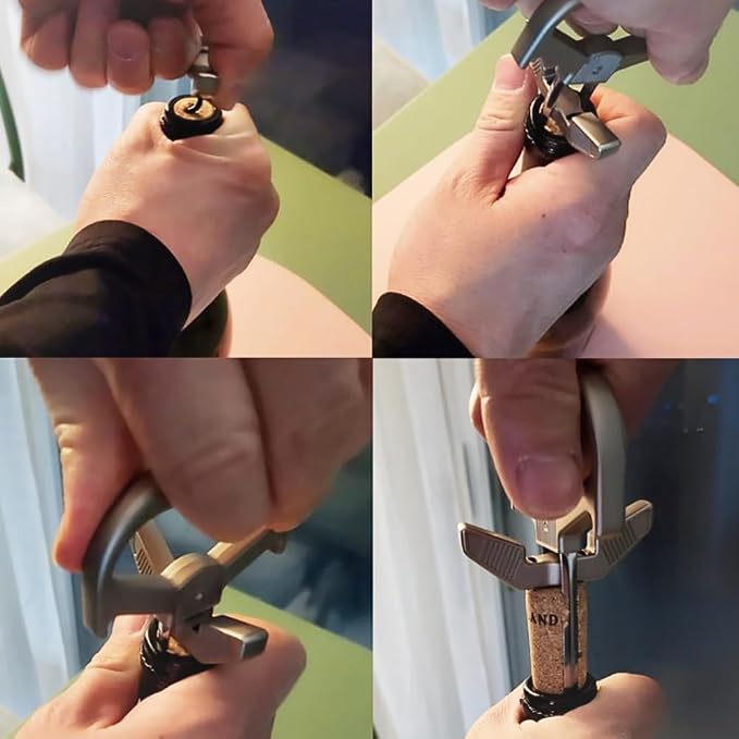 WINE COUPLE Ah So Wine Opener - Easy Vintage Cork Remover for Delicate Old Corks, Two Part Opener, Fragile Wine Bottle, Recognized by Sommeliers
