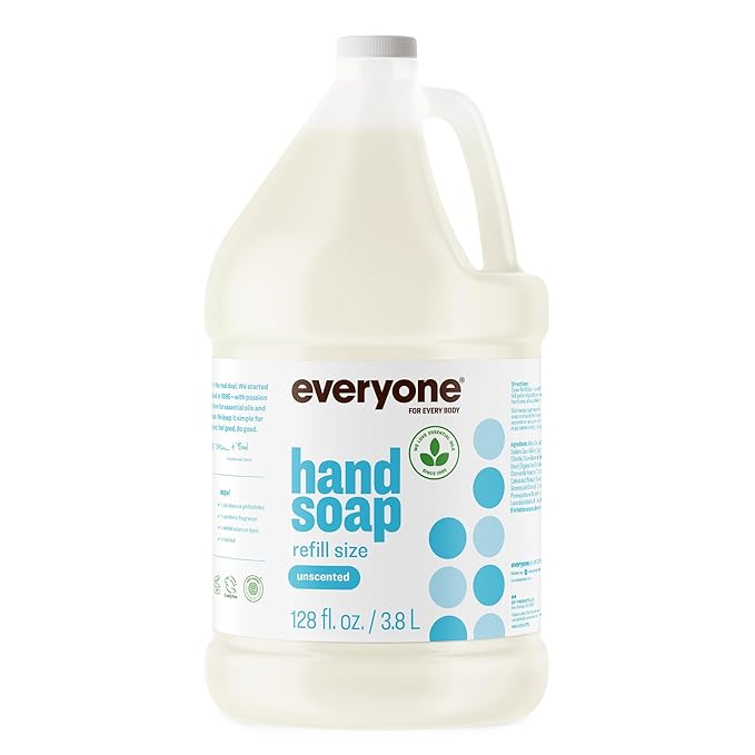 Everyone Liquid Hand Soap Refill, 1 Gallon, Unscented, for kitchen and bathroom