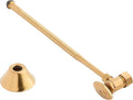 Signature Hardware 948025 Corrugated Toilet Supply Kit with 5/8" OD X 3/8" OD Angle Stop - Brushed Gold