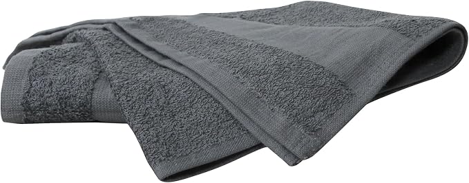 ForPro 12ct Bleach Tough Salon Towels, 16Wx27L in, Cool Grey, 100% Cotton | for Salon, Spa & Gym Use, Hand Towels, Bleach-Safe Salon Towels, Absorbent Spa Towels, Barber Towels, Salon & Spa Essentials