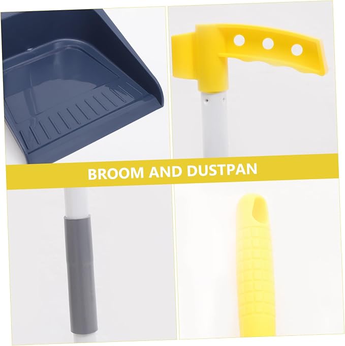 Healifty 1set Soft Bristle Broom and Dustpan Kit for Home Cleaning Ergonomic Handle for Tile and Floors Convenient Dustpan Broom Set