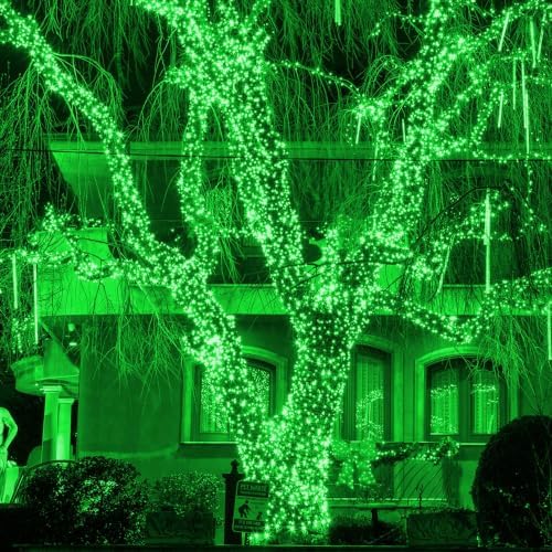 TW SHINE Green Christmas Lights, 200 LED 66FT Outdoor Christmas Lights Plug in with 8 Modes, Waterproof Green Wire St. Patrick's Day Light Outdoor, Indoor Xmas Decorations for Party Yard Room Decor