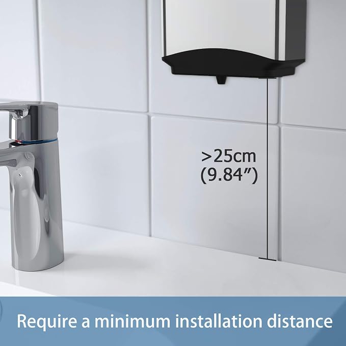 AIKE Heavy Duty Automatic Soap Dispenser,37oz for Bathroom,Polished Steel | 5-Level and Savety Key for Commercial(4*AA Batteries Not Included),Screw Wall Mount for Space-Saving,Stainless Steel AK1206