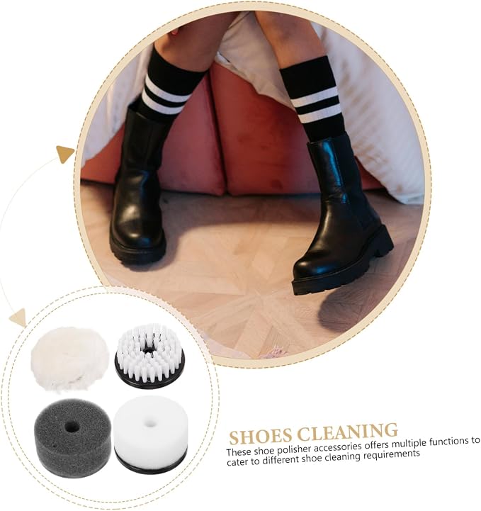 Homoyoyo 2sets Shoe Polish Sponge Brush Shoe Scrubber Laundry Brush Suede for 4pcs*2