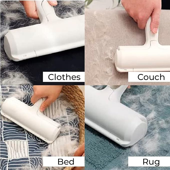 Pet Lint Roller for Clothes, Reusable, Easy Cleaning Catches and Removes Fluffs and Cats Or Dogs Hair from Furniture, Carpets, Clothes, Car Seats and Almost Every Surface