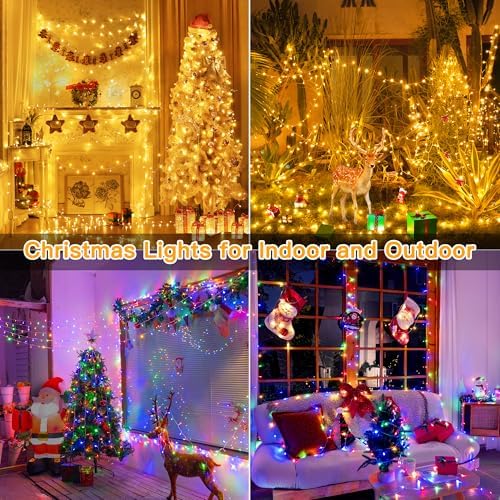 Ollny Christmas Lights Outdoor, 210FT 640 LED Color Changing String Lights