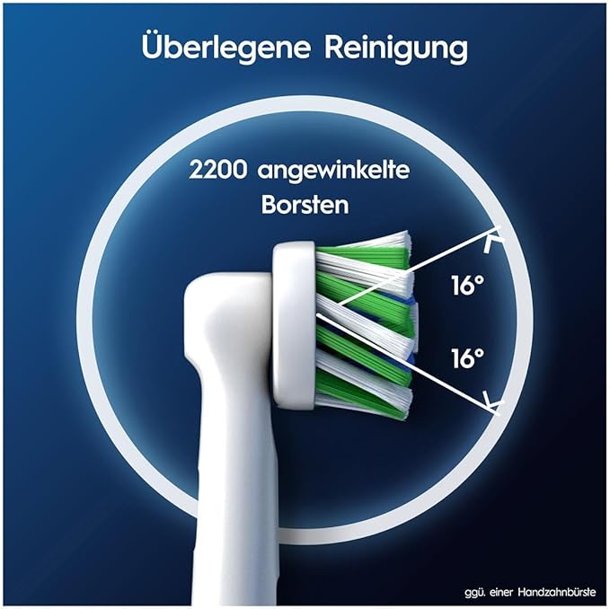 Oral-B PRO CrossAction Replacement Electric Toothbrush Heads, White, 2-Pack of 8 Count - 16 Brush Heads Total