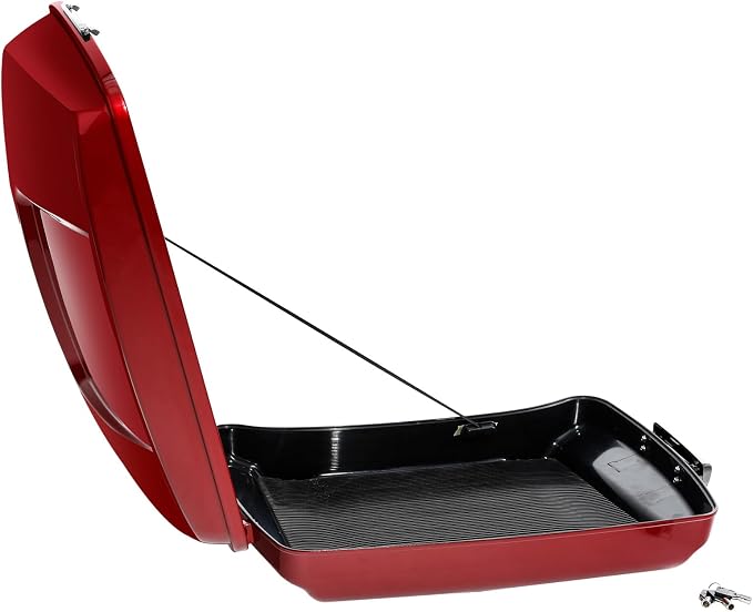 Wicked Red 5.5" Razor Trunk W/Latch Key Fit For Harley 2014-2025 Touring CVO Road King Road Glide Street Glide Electra Glide Ultra Limited Pack
