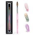 MelodySusie Kolinsky Acrylic Nail Brush,66% Kolinsky Hair Professional Nail Art Brush for Acrylic Application,Aurora Collection Fine Glitter Brush,Size 12