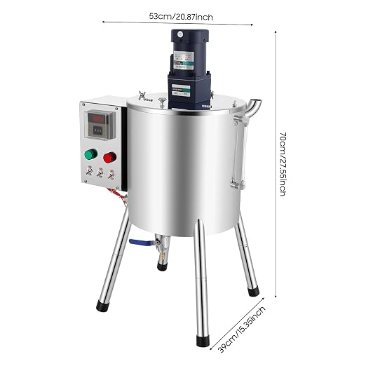 Heating Mixing Filling Machine,30L Paste Liquid Filling Machine Stainless Steel Stirring Tank Cream Liquid Filler Machine Paste Filler Lipstick Candle Heat Filler for Lipstick Shoe Polish Wax (15L)