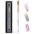 MelodySusie Kolinsky Acrylic Nail Brush, 80% Pure Kolinsky Hair, Professional Nail Brush for Acrylic Powder Nail Extension and 3D Nail Carving, Nail Art Tools for DIY Home Salon, Size 14