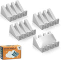 Self Draining Soap Dish Holder,Silicone Soap Dish,for Bathroom,Kitchen, Sponges，Can Extend Soap Life，Keep Soap Bars Dry and Easy Cleaning (Light Grey,4-Pack)