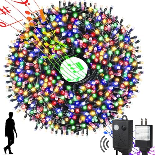 MZD8391 105FT 300LED Christmas Light, Christmas Tree Lights with Music