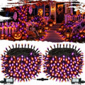 OZS Connectable 2-Pack 164Ft 400LED Halloween String Lights, Purple&Orange