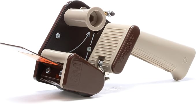 3M Scotch Low Noise Tape Dispenser H150 for Quiet or Recurrent Use, Pistol Grip Design, High-Impact Resistant, 2 in,Gray
