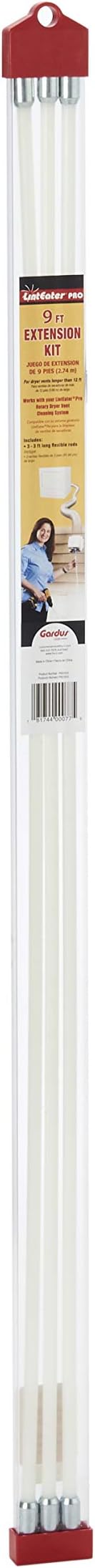 Gardus PRD303 9' Extension Kit for LintEater Pro RLE208 Dryer Vent Cleaning System