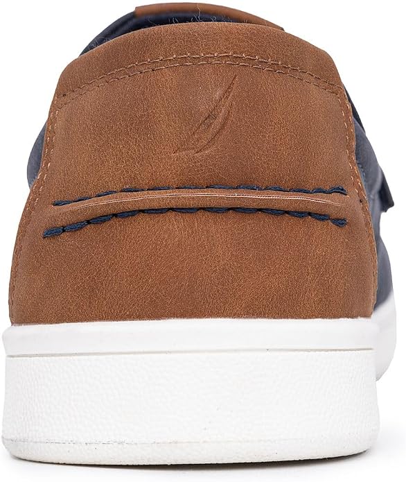Nautica Men's Slip-On Loafers Casual Moc Toe Sneakers Boat Shoes Slipper for Men – Lightweight & Comfortable - Derwin