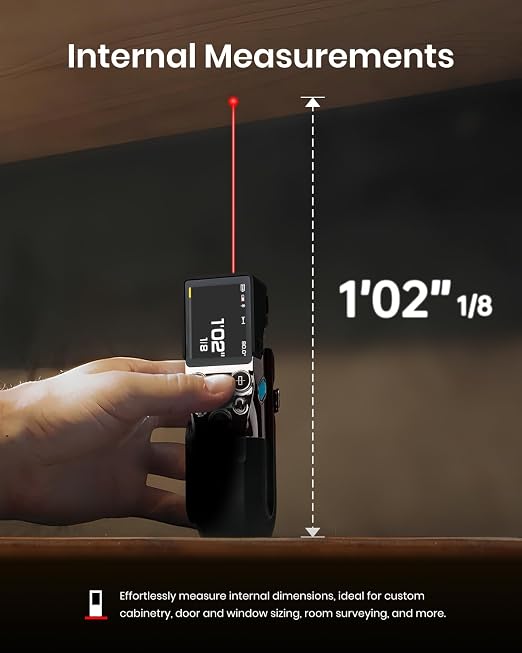 MiLESEEY XTAPE1 Digital Tape Measure with Laser, Unique Gifts for Men, 1/32" Accurate Auto Lock Tape Measuring Tool with Green Aligning Laser, Replaceable Tape Modular, P2P, Real-Time Data Sync