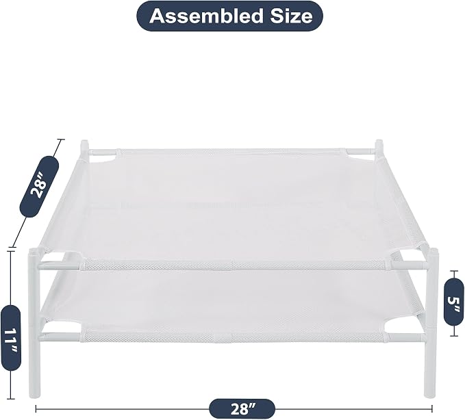 STO STO Sweater Drying Rack, 2-Pack Stackable Mesh Clothes Drying Rack, Laundry Drying Rack for Sweaters, Socks, Toys, White