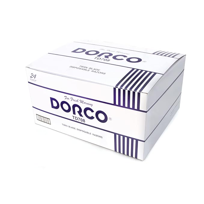 Dorco Fresh Twin Blade Disposable Razors for Men (240 Counts), Smooth & Comfortable Shave, Shaving Razors for Men, Non-Slip Handle, Ideal for Sensitive Skin & Travel