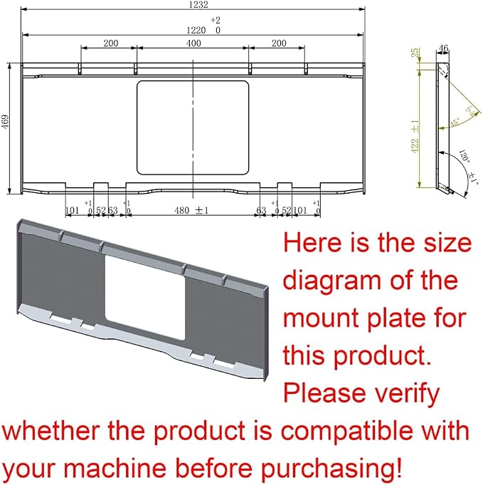 LANDY 72 Inches Skid Steer Hydraulic Heavy Duty Brush Mower Cutter | Fit Universal Mount Plate USA Stock Built-in Stump Jumper 15-20 GPM 64" Effective Cutting Width