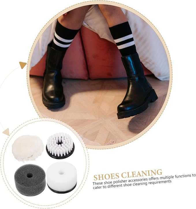 Veemoon 5sets 4pcs Shoe Care Polishing Brush Dust Brush Sponge for Shoes Complete Cleaning Tools for Boot Sole Achieve Bright Clean Appearance 4pcs*5