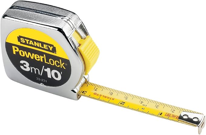 Stanley 33-231 3-Meter x 1/2-Inch Heavy Duty Powerlock Tape Rule With Metal Case