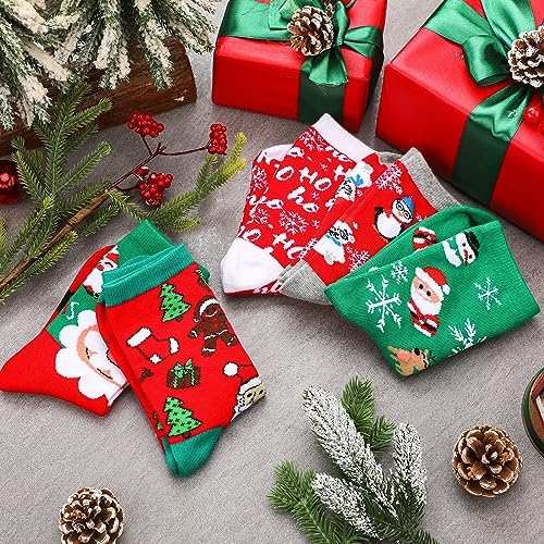 Hoolerry 30 Pairs Christmas Fuzzy Socks Bulk for Adult Gift