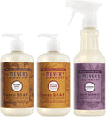 Mrs. MEYER'S CLEAN DAY Multi-Surface Cleaner, Hand Soap 3 Pack Variety, 16 OZ Each, 1 CT (Acorn Spice + Apple Cider + Elderberry)