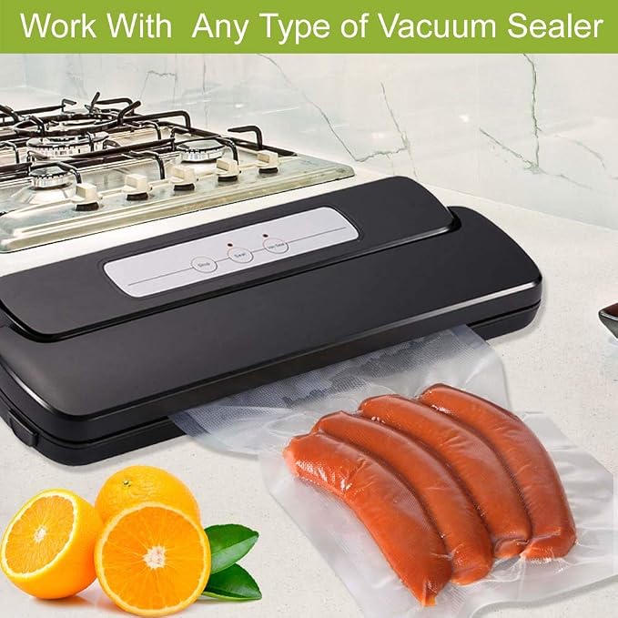 100ct Quart 8 x 12 In BPA Free Precut Food Vacuum Sealer Bags