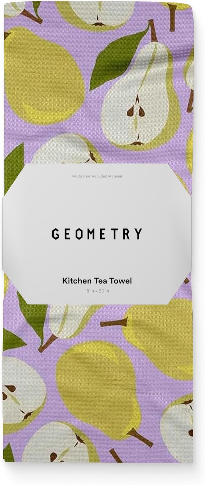 GEOMETRY Spring Kitchen Towels - Quick Dry Microfiber Cloth Spring & Summer Dish Towels for Kitchen Drying - Premium Quick Dry Towel - Pear Slices, 18" x 30" - 1-Pack