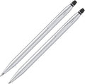 Cross Click Chrome Ballpoint Pen & Pencil Gift Set - Luxury Writing Instrument Set for Effortless Writing - Ballpoint Pen & 0.5mm Tip Pencil - Refillable - Elegant Accessory - Premium Gift Box