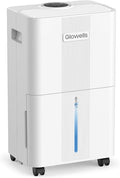 1500 Sq.Ft Dehumidifier for Basement with Drain Hose, Glowells 21 Pints Dehumidifiers for Home, Bathroom, Bedroom Large Room, RV, Three Modes, Quiet with Smart Compressor, Dry Clothes, 24H Timer