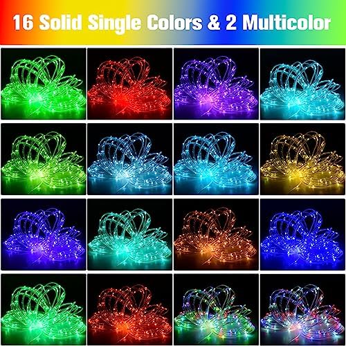 Nazuwke 164Ft Rope Lights Outdoor, 500 LEDs String Lights with Remote