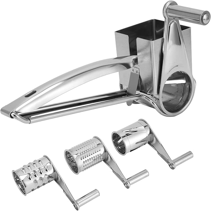 Cheese Grater, Handheld Grater Stainless Steel Cheese Grater Fruit Shredder Hand Held Grater Stainless Steel Used for Family Kitchen 3 X Grater Peeler